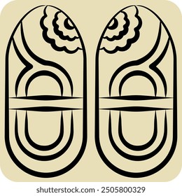 Icon Shoes. related to Korea symbol. hand drawn style. simple illustration