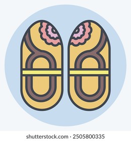 Icon Shoes. related to Korea symbol. color mate style. simple illustration