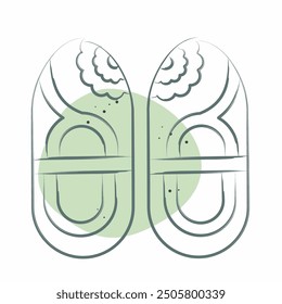 Icon Shoes. related to Korea symbol. Color Spot Style. simple illustration