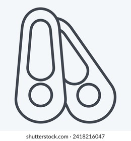 Icon Shoes. related to Shoemaker symbol. line style. simple design editable. simple illustration