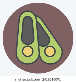 Icon Shoes. related to Shoemaker symbol. color mate style. simple design editable. simple illustration