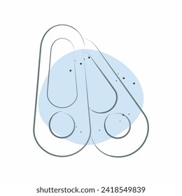 Icon Shoes. related to Shoemaker symbol. Color Spot Style. simple design editable. simple illustration
