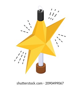An icon of shooting in modern isometric design 