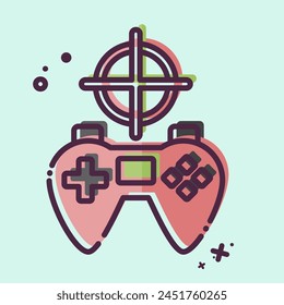 Icon Shooting. related to Online Game symbol. MBE style. simple design illustration