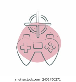 Icon Shooting. related to Online Game symbol. Color Spot Style. simple design illustration