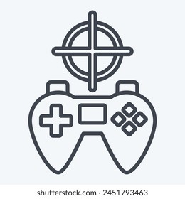 Icon Shooting. related to Online Game symbol. line style. simple design illustration