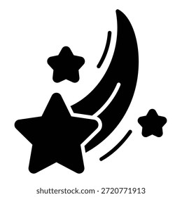 Icono de una estrella fugaz o meteoro cayendo a la atmósfera