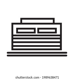 creación de una tienda de iconos o ilustración vectorial de logotipo de símbolo de señas aislado, ilustración vectorial con contorno negro de alta calidad.