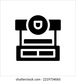 Icon Shop Glyph, Flat Icon Logo Illustration Vector Isolated. Suitable for Web Design, Logo, App. 
