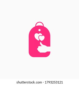 Icon shop . with heart concept