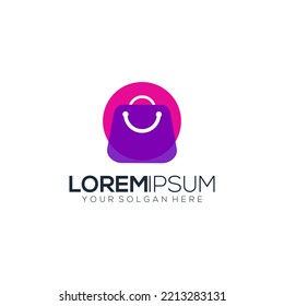 Logo de la tienda de iconos color de gradiente moderno