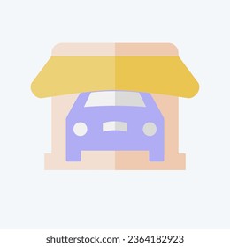 Icon Shop. related to Car ,Automotive symbol. flat style. simple design editable. simple illustration