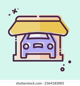 Icon Shop. related to Car ,Automotive symbol. MBE style. simple design editable. simple illustration