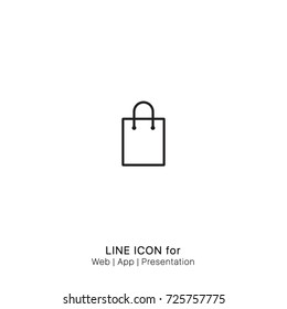 Icon shopping bag products graphic design single icon vector
