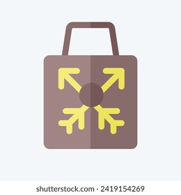 Icon Shopping Bag. related to Hipster symbol. flat style. simple design editable. simple illustration