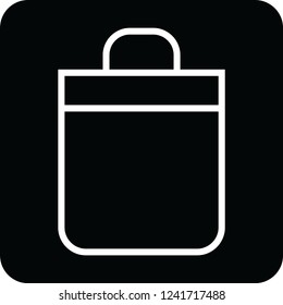 The icon of Shopping bag. Simple outline icon illustration, vector of Shopping bag for a website or mobile application