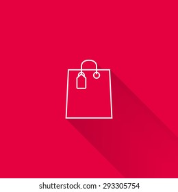 Icon of shopping bag with tag
