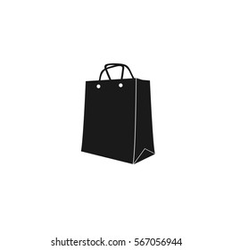 icon of shopping bag. vector illustration