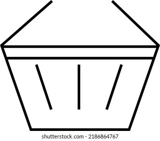 Icon of a shopping basket, customer object, buying