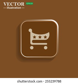 icon shopping basket , vector illustration, EPS 10