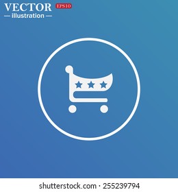 icon shopping basket , vector illustration, EPS 10