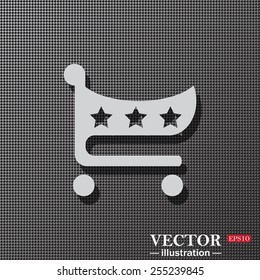 icon shopping basket , vector illustration, EPS 10