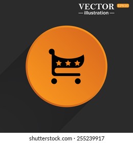 icon shopping basket , vector illustration, EPS 10