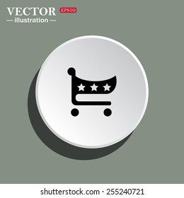 icon shopping basket , vector illustration, EPS 10