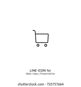 Icon shopping cart graphic design single icon vector