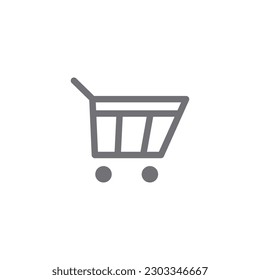 Icon Shopping Cart in Outline Style. Vector Illustration and Editable Stroke Stock Illustration