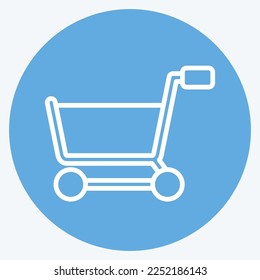 Icon Shopping Cart. related to Online Store symbol. blue eyes style. simple illustration. shop