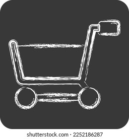 Icon Shopping Cart. related to Online Store symbol. chalk style. simple illustration. shop