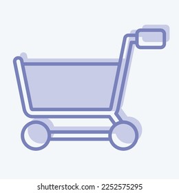 Icon Shopping Cart. related to Online Store symbol. two tone style. simple illustration. shop