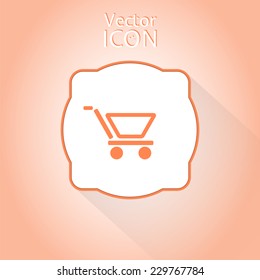 Icon shopping cart. Icon shopping trolley Flat design style. Made in vector