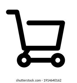 icon shopping cart using line style