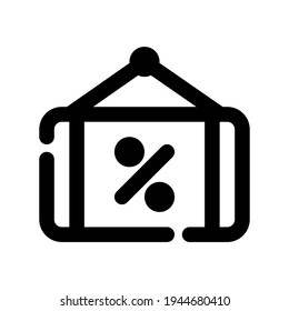 Icon Shopping Discount Label With Style Outline 