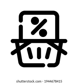 Icon Shopping Discount With Style Outline 