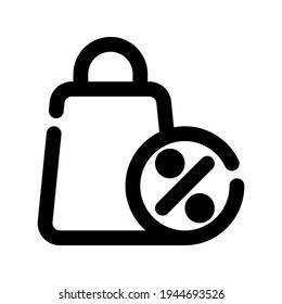 Icon Shopping Discount With Style Outline