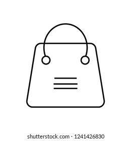 Icon Shopping Line, White Background
