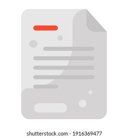 
An icon of shopping list, flat vector 
