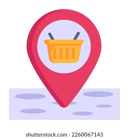 Icon of shopping location flach design 