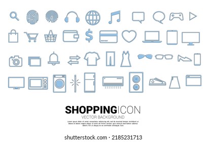 icon for shopping and online e commerce. Concept for product and marketplace icon.