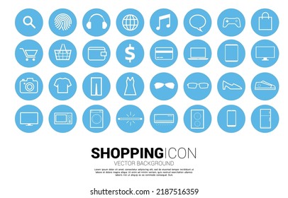 icon for shopping and online e commerce. Concept for product and marketplace icon.
