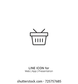 Icon shopping open basket graphic design single icon vector