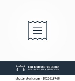icon shopping receipt bill