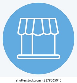 Icon Shopping. suitable for Business symbol. blue eyes style. simple design editable. design template vector. simple symbol illustration