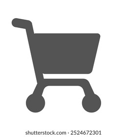 ícone carrinho de compras, uma ferramenta para transportar mercadorias de compras.