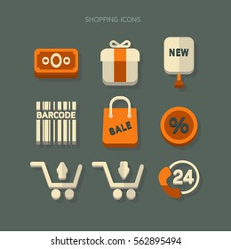 Icon shopping vector