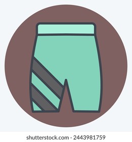 Icon Short. related to Skating symbol. color mate style. simple design illustration