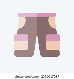 Icon Shorts. related to Camping symbol. flat style. simple design editable. simple illustration
